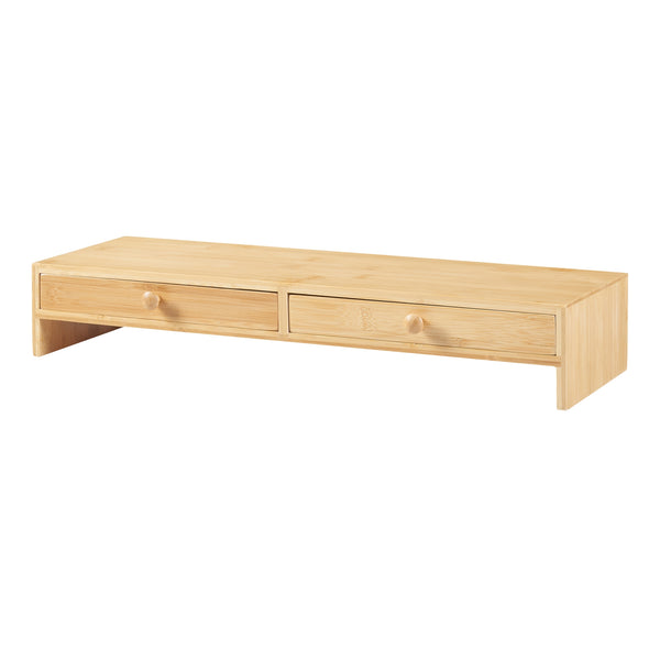 Monitorstativ Hallstahammar 56x18x9,5 cm bambu [en.casa]