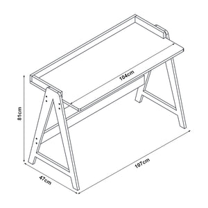 Skrivbord Härryda 107x47x81 cm bambu [en.casa]