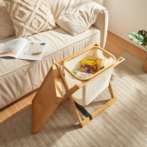 Hattfjelldal picknickbord 53x48x32cm bambu [en.casa]