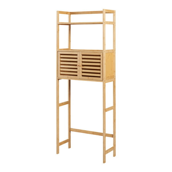 Badrumsställ Haugesund 158x60x26 cm Bambus [en.casa]