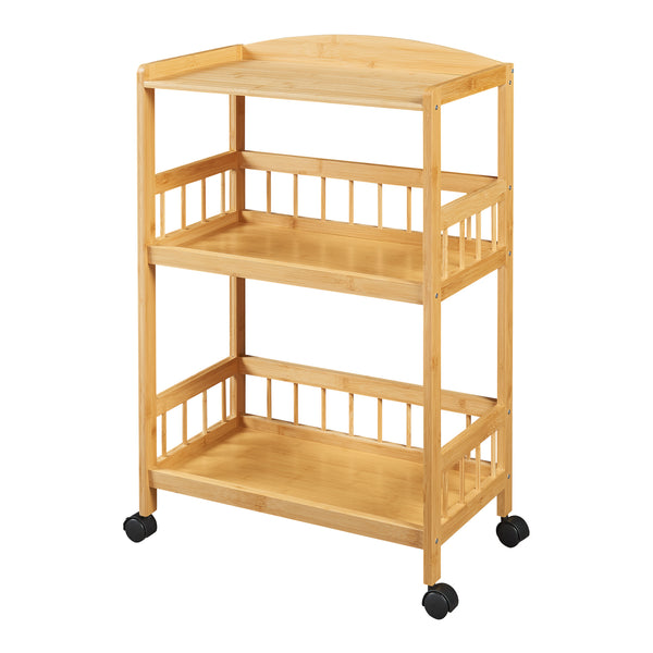 Serveringsvagn Huddinge 80x53x30 cm Bambus [en.casa]