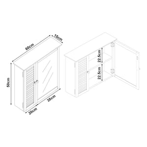Karlsøy spegelskåp 50x60x15cm vit [en.casa]