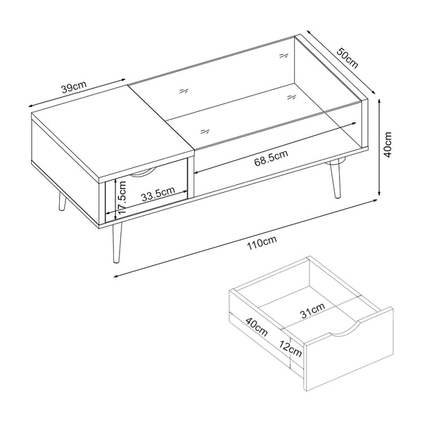 Soffbord Markaryd i valnötsutseende [en.casa]