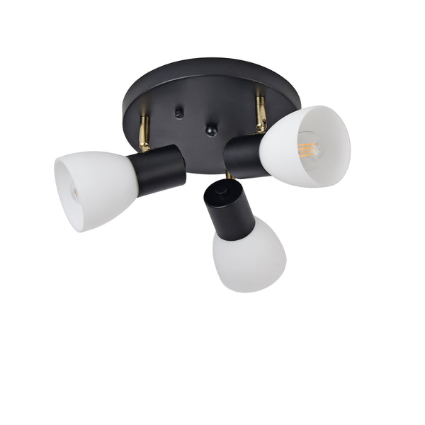 Taklampa Abbey svart / vit [lux.pro]