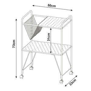 Serveringsvagn Austrheim 73x50x33cm svart [en.casa]