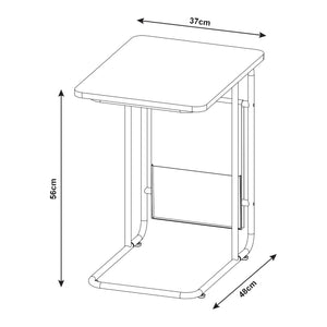 Laptopbord Dyrøy 56x48x37cm vit/ek [en.casa]