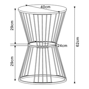 Sidobord Fossbergom svart/ek-look [en.casa]