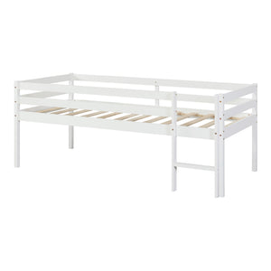 Barnsäng Siikalatva 90x200cm Furu Vitt [en.casa]