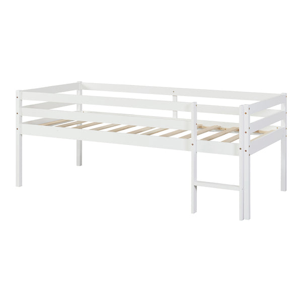 Barnsäng Siikalatva 90x200cm Furu Vitt [en.casa]