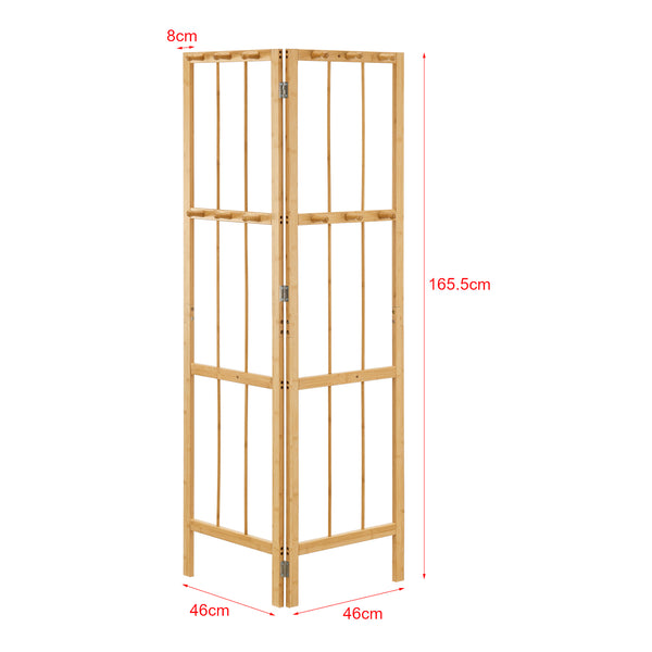 Hörngarderob Hyllestad 165,5x92x8cm Bambus [en.casa]