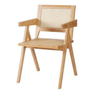 Matstol Asikkala 79x50x50cm Bambus/Rattanutseende [en.casa]