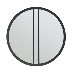 Väggspegel Suomussalmi Ø60 cm svart [en.casa]