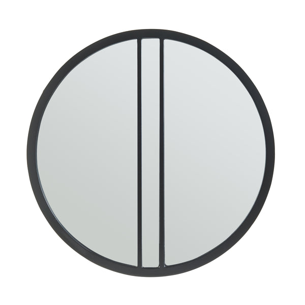 Väggspegel Suomussalmi Ø60 cm svart [en.casa]
