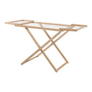 Hopfällbar klädstreck Fakala 154x59x82 cm bambu [en.casa]