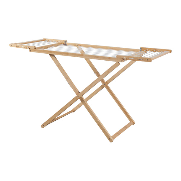 Hopfällbar klädstreck Fakala 154x59x82 cm bambu [en.casa]