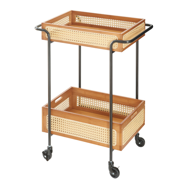 Rullvagn Tervola 80,5x61x39 cm metall bambu [en.casa] 