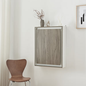 Väggfällbord Greve Vit / Träutseende [en.casa]