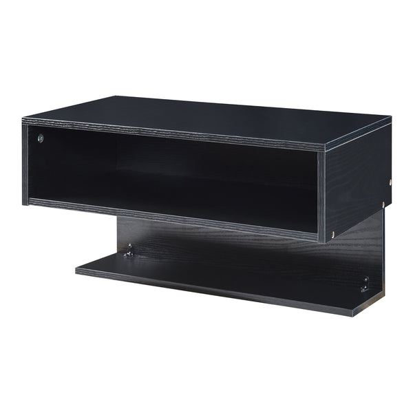 Väggmonterad hylla Gauldal 57x30x32 cm Svart [en.casa]