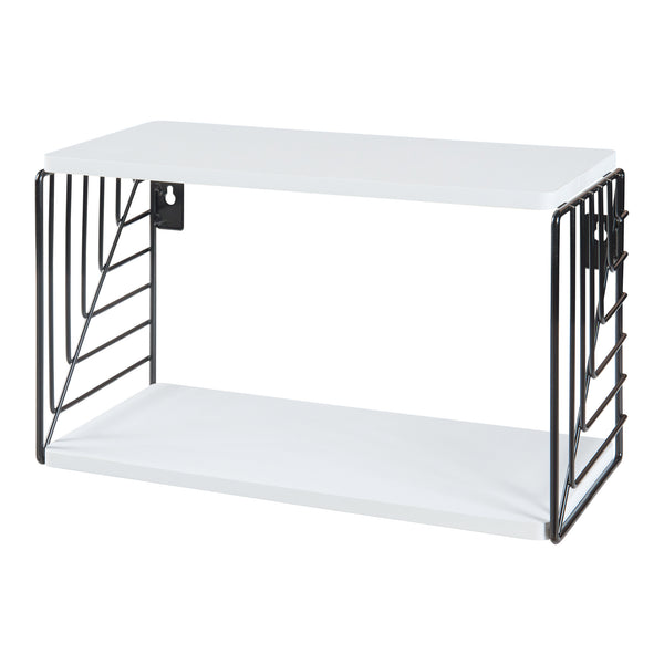 Vägghylla Moss 39x18x23 cm metall [en.casa] 