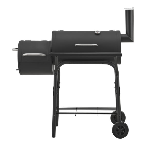 Smoker grillvagn Arielli 115x110x64cm svart [casa.pro]