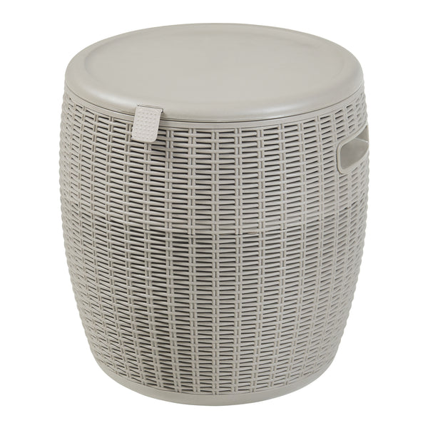 Kylbox-pall Avetrana 44xØ40 cm Ljusbrun [casa.pro]