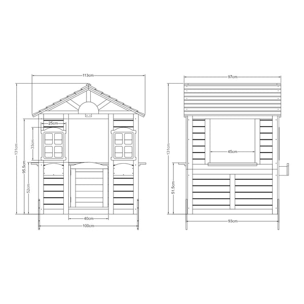 Lekstuga Acciano 131x113x97 cm tallträ [casa.pro]