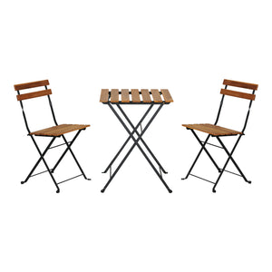 Caféset Bovino bord och 2 stolar akacia [casa.pro] 