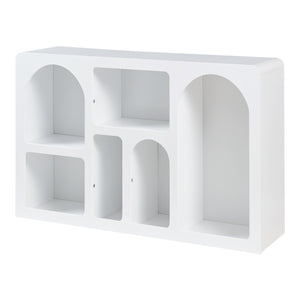 Sideboard Vågå med öppna fack 110x30x70 cm Vit [en.casa]