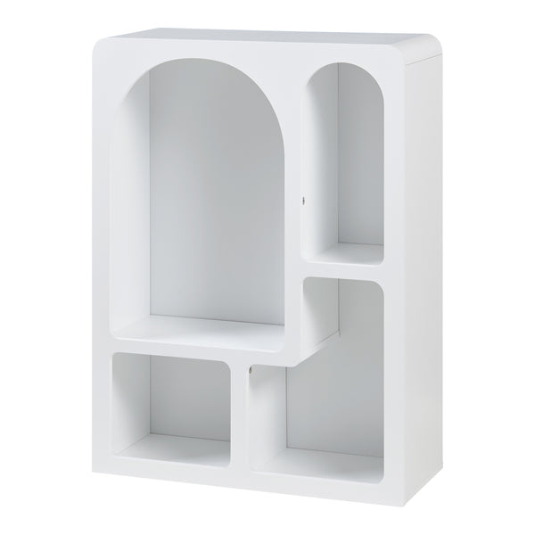 Fristående hylla Vågå 80x60x24 cm Vit [en.casa]