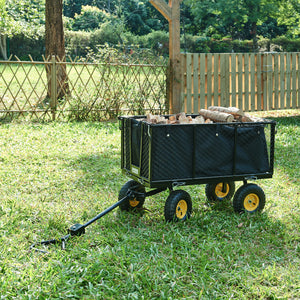 Bollerwagen Corropoli 112x51 cm max. 550kg Svart/Gul [pro.tec]