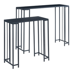 Konsolbord Ørsta 2-pack Svart [en.casa]