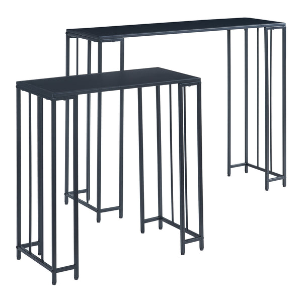 Konsolbord Ørsta 2-pack Svart [en.casa]