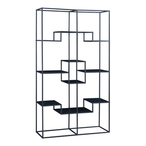 Fristående hylla Råde Metall 180x100x35 cm Svart [en.casa]