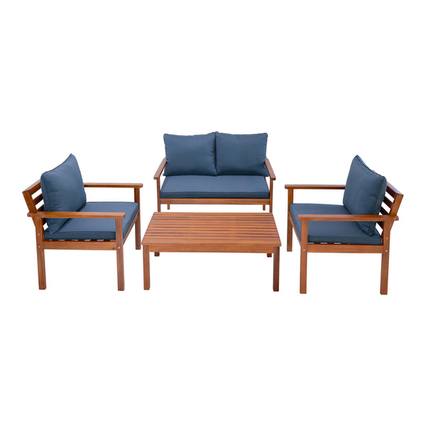 Trädgårdsset Brittoli akacia grå [en.casa]