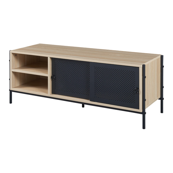 TV-bänk Tysnes 120x40x45 cm Eklook/Svart [en.casa]