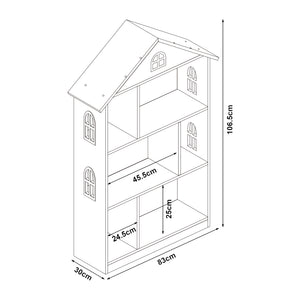 Barnhylla Vipsali 107x83x30 cm [en.casa]