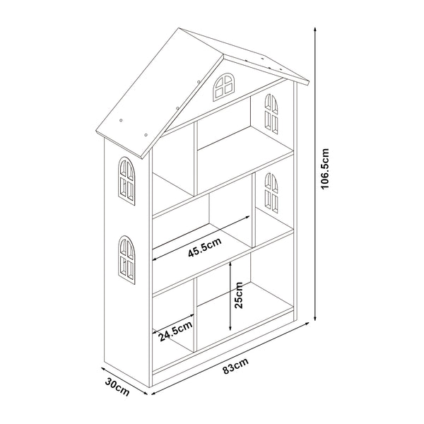 Barnhylla Vipsali 107x83x30 cm [en.casa]