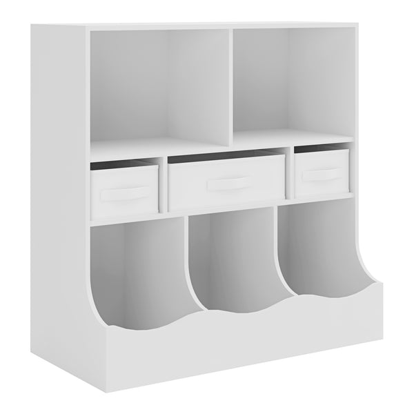 Barnhylla Vastesa 75x80x40 cm Vit [en.casa]
