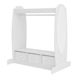 Barnklädhängare Moskenes 107x95x61 cm Vit [en.casa]