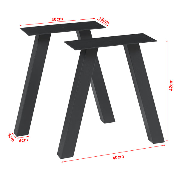 Bordställ 2-pack Mariager 42x40cm Svart [en.casa]