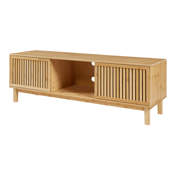 Tv-bänk Ypäjä 150x42x50 cm bambu [en.casa]