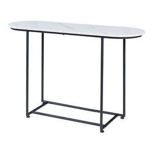 Konsolbord Nordfron 120x40x75 cm Marmor, vit [en.casa]