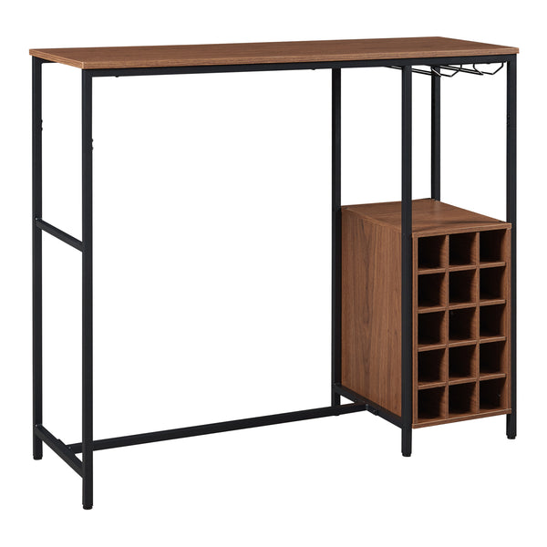 Barbord Trøndelag 120x40x105 cm med vinreol for 15 flasker [en.casa]