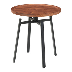 Sidobord Mippeena 54xØ50 cm Svart/Valnöt [en.casa]