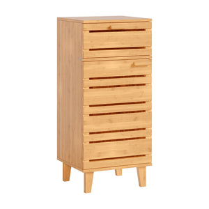 Badrumsskåp Epind 75x33x30 cm Bambus Natur [en.casa]