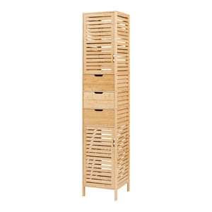 Högskåp Boksereys 180x35x35 cm Bambus [en.casa]