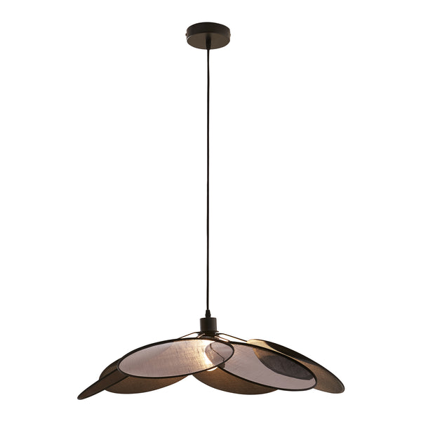 Taklampa Blackwood Metall/Textil Svart [lux.pro]