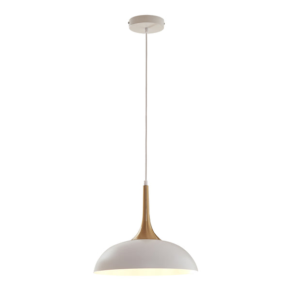 Taklampa Blairgowrie Metall Vit/Mässingsfärgad [lux.pro]
