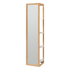Spegelhylla As 170x40x35 cm Bambus [en.casa]
