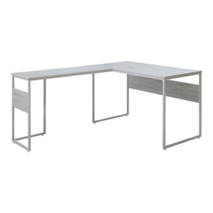 Skrivbord Karlstang L-format 166x120x75 cm Ljusgrå [en.casa]